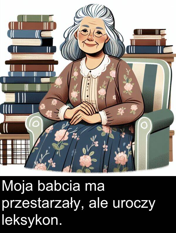 przestarzały: Moja babcia ma przestarzały, ale uroczy leksykon.