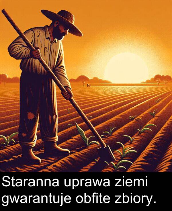 ziemi: Staranna uprawa ziemi gwarantuje obfite zbiory.