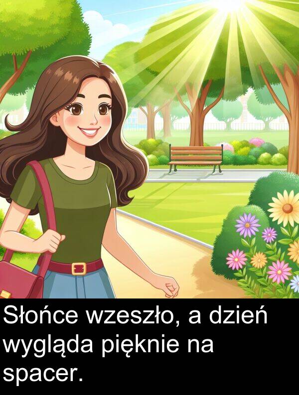 pięknie: Słońce wzeszło, a dzień wygląda pięknie na spacer.