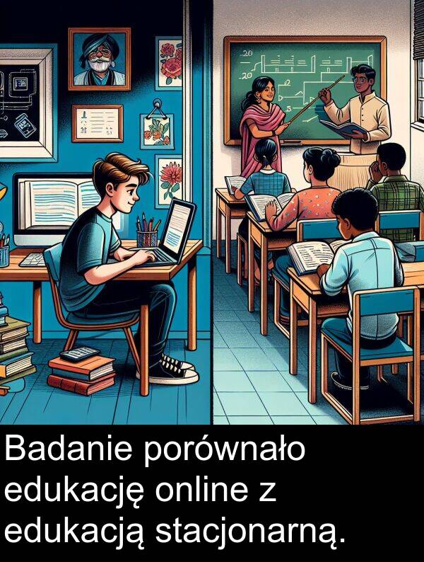 online: Badanie porównało edukację online z edukacją stacjonarną.