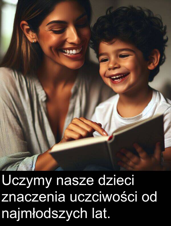 znaczenia: Uczymy nasze dzieci znaczenia uczciwości od najmłodszych lat.