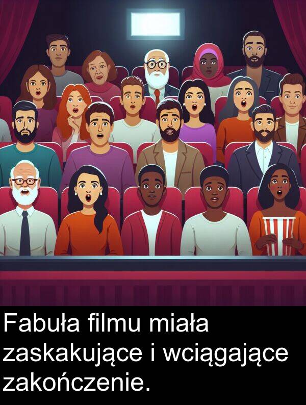 wciągające: Fabuła filmu miała zaskakujące i wciągające zakończenie.