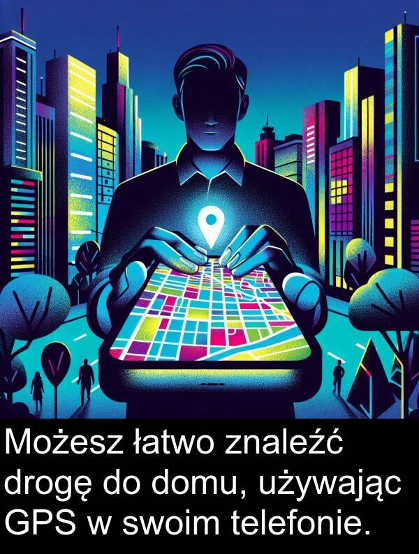 łatwo: Możesz łatwo znaleźć drogę do domu, używając GPS w swoim telefonie.