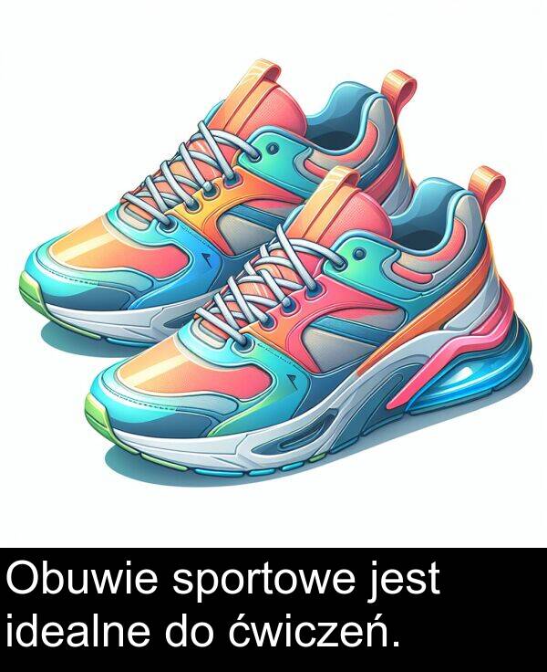 ćwiczeń: Obuwie sportowe jest idealne do ćwiczeń.