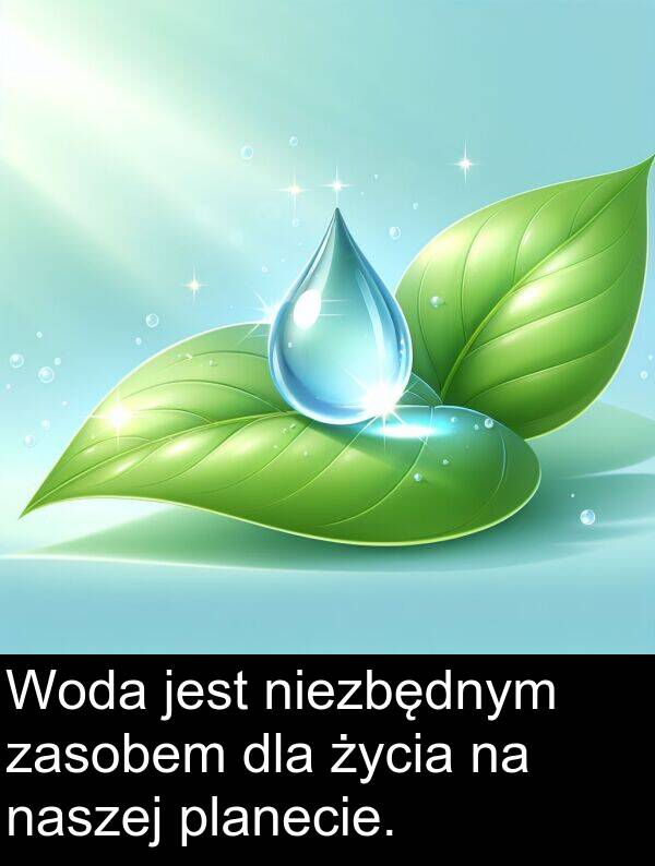 życia: Woda jest niezbędnym zasobem dla życia na naszej planecie.