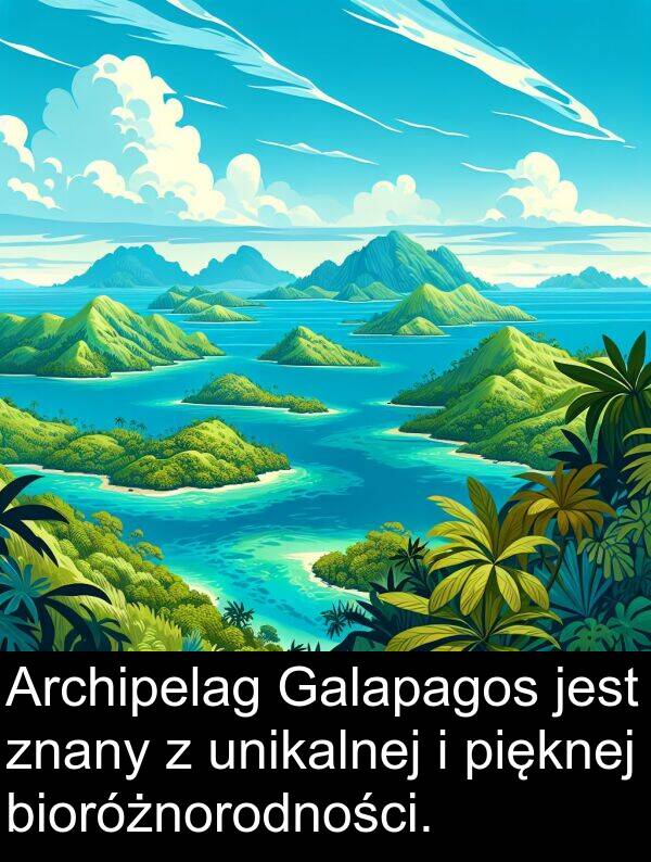 pięknej: Archipelag Galapagos jest znany z unikalnej i pięknej bioróżnorodności.