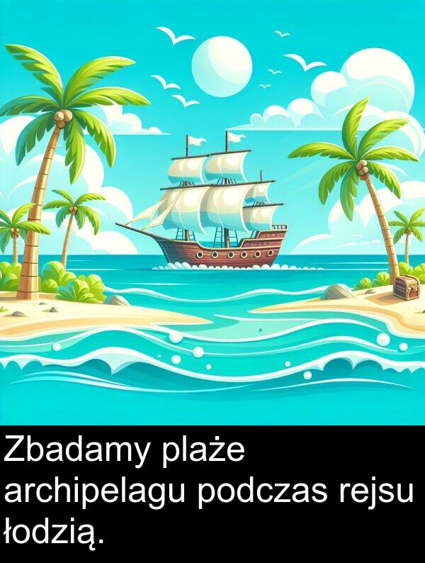 archipelagu: Zbadamy plaże archipelagu podczas rejsu łodzią.