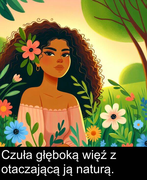 naturą: Czuła głęboką więź z otaczającą ją naturą.