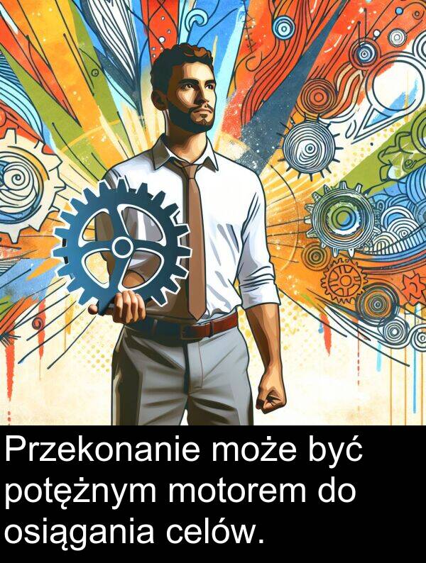 osiągania: Przekonanie może być potężnym motorem do osiągania celów.