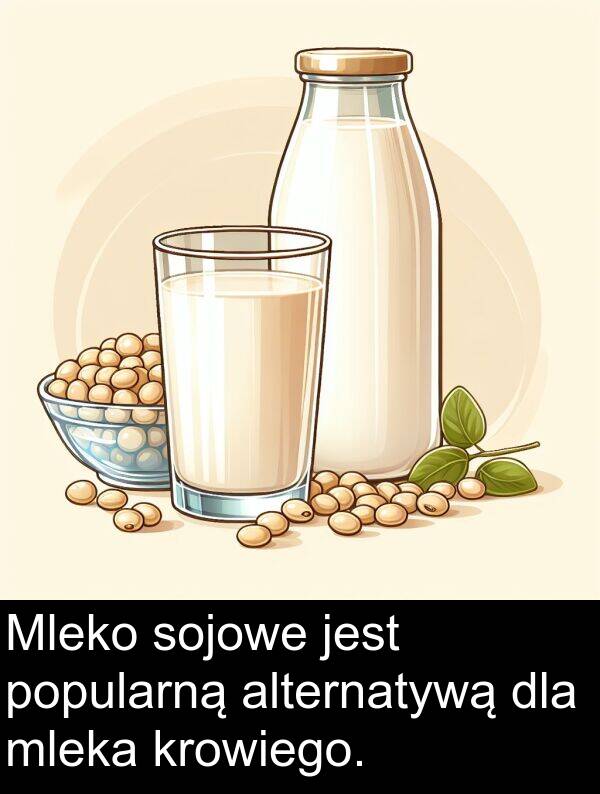 krowiego: Mleko sojowe jest popularną alternatywą dla mleka krowiego.