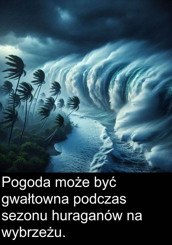 wybrzeżu: Pogoda może być gwałtowna podczas sezonu huraganów na wybrzeżu.