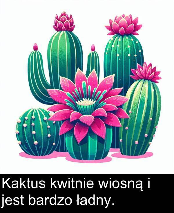 wiosną: Kaktus kwitnie wiosną i jest bardzo ładny.