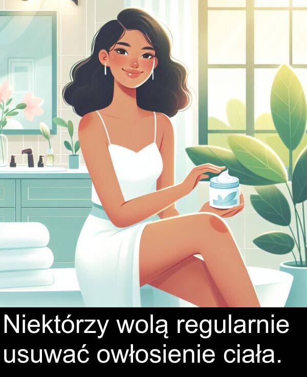 wolą: Niektórzy wolą regularnie usuwać owłosienie ciała.