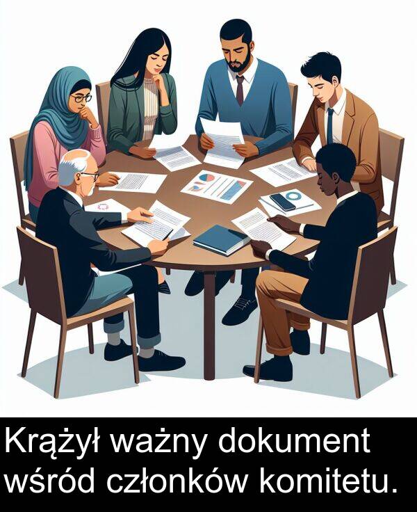 ważny: Krążył ważny dokument wśród członków komitetu.