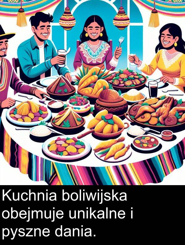 pyszne: Kuchnia boliwijska obejmuje unikalne i pyszne dania.
