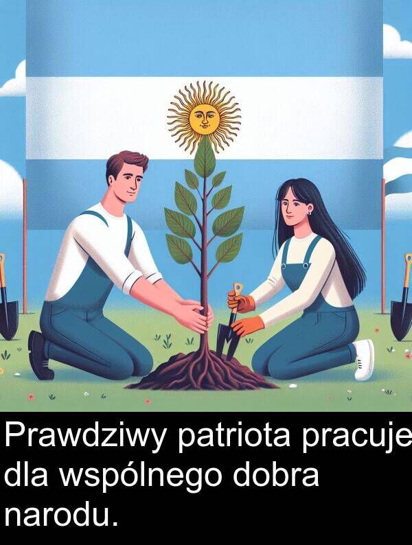 wspólnego: Prawdziwy patriota pracuje dla wspólnego dobra narodu.