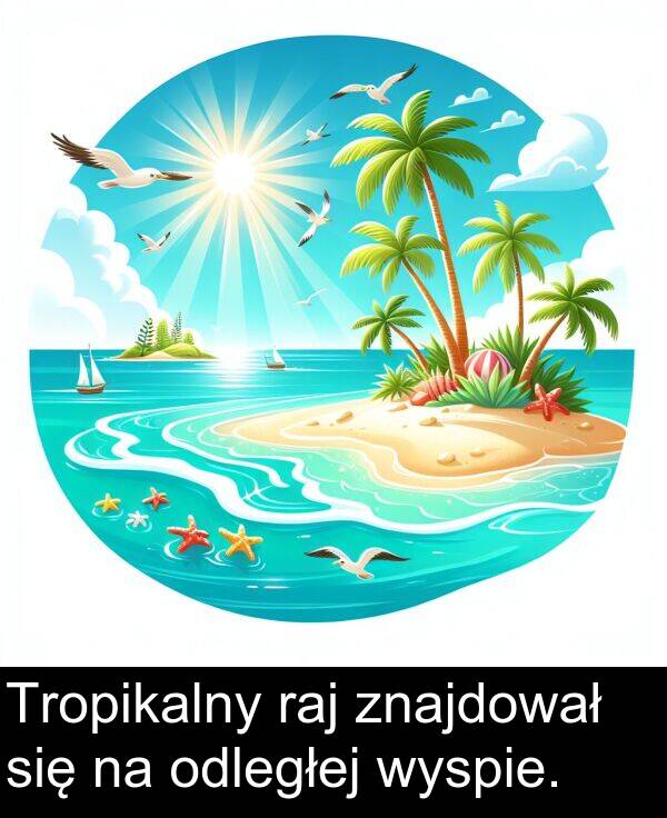 znajdował: Tropikalny raj znajdował się na odległej wyspie.