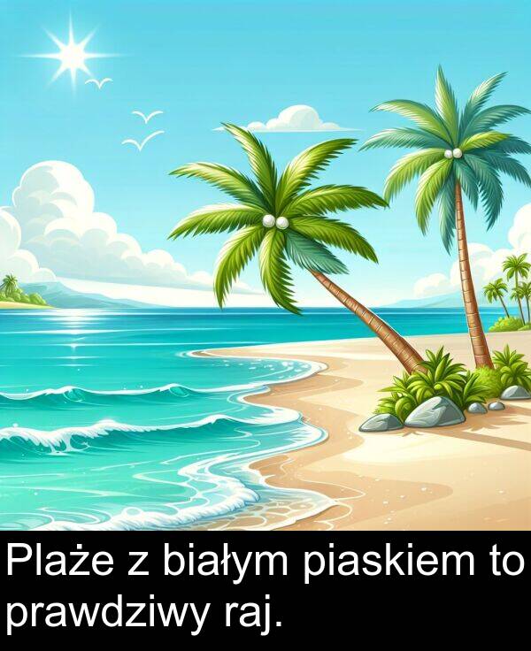 prawdziwy: Plaże z białym piaskiem to prawdziwy raj.
