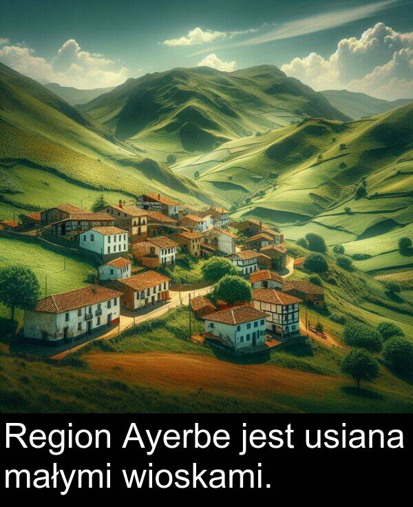 wioskami: Region Ayerbe jest usiana małymi wioskami.