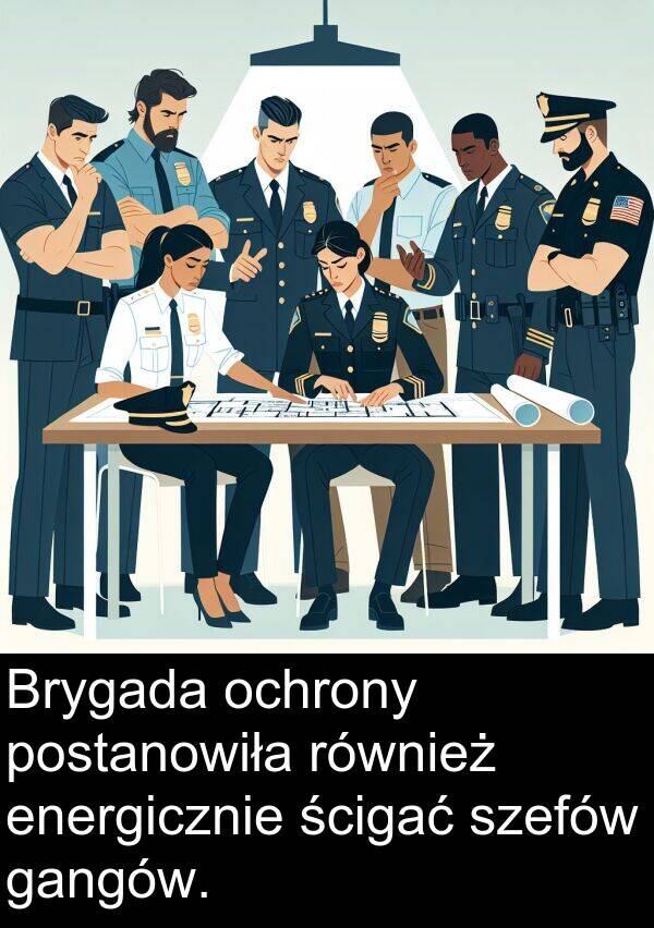 gangów: Brygada ochrony postanowiła również energicznie ścigać szefów gangów.