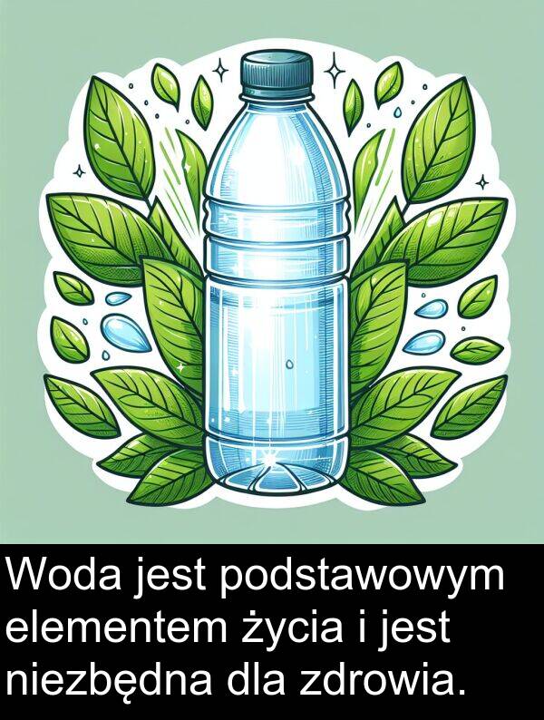 zdrowia: Woda jest podstawowym elementem życia i jest niezbędna dla zdrowia.
