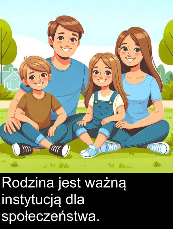 ważną: Rodzina jest ważną instytucją dla społeczeństwa.