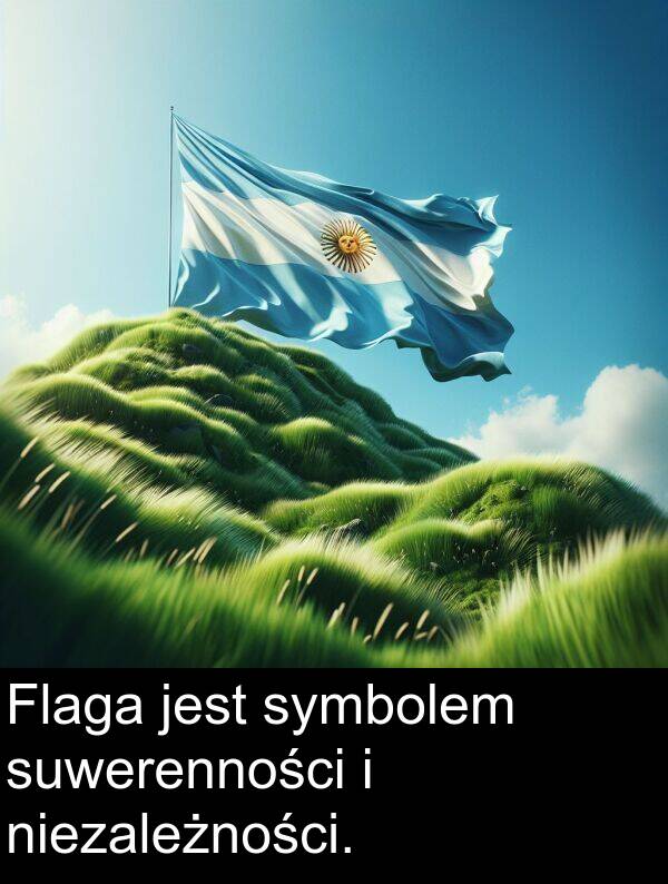 symbolem: Flaga jest symbolem suwerenności i niezależności.