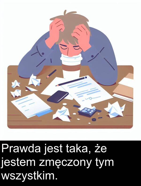 taka: Prawda jest taka, że jestem zmęczony tym wszystkim.