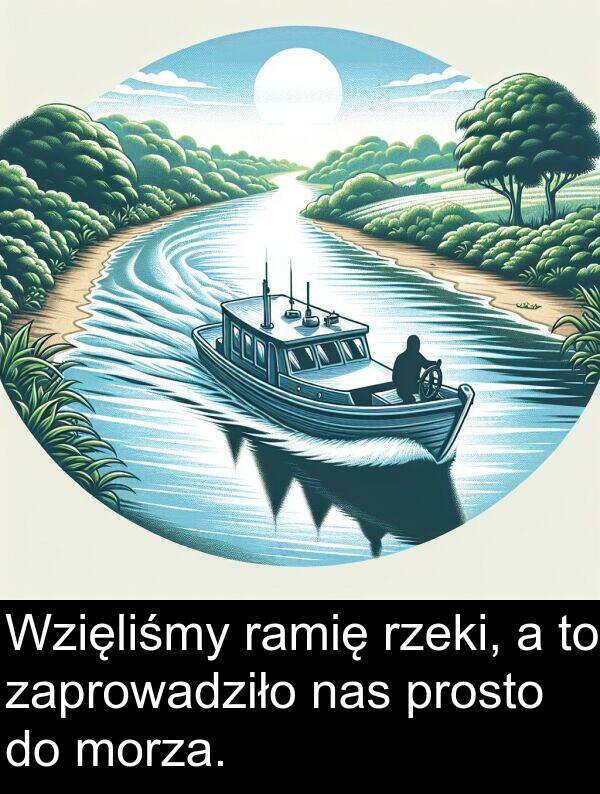 ramię: Wzięliśmy ramię rzeki, a to zaprowadziło nas prosto do morza.
