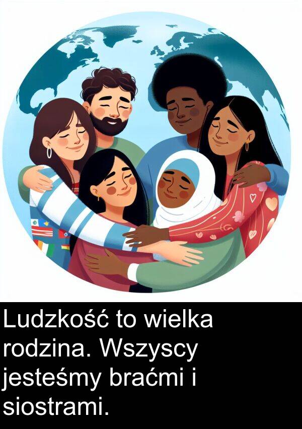 wielka: Ludzkość to wielka rodzina. Wszyscy jesteśmy braćmi i siostrami.