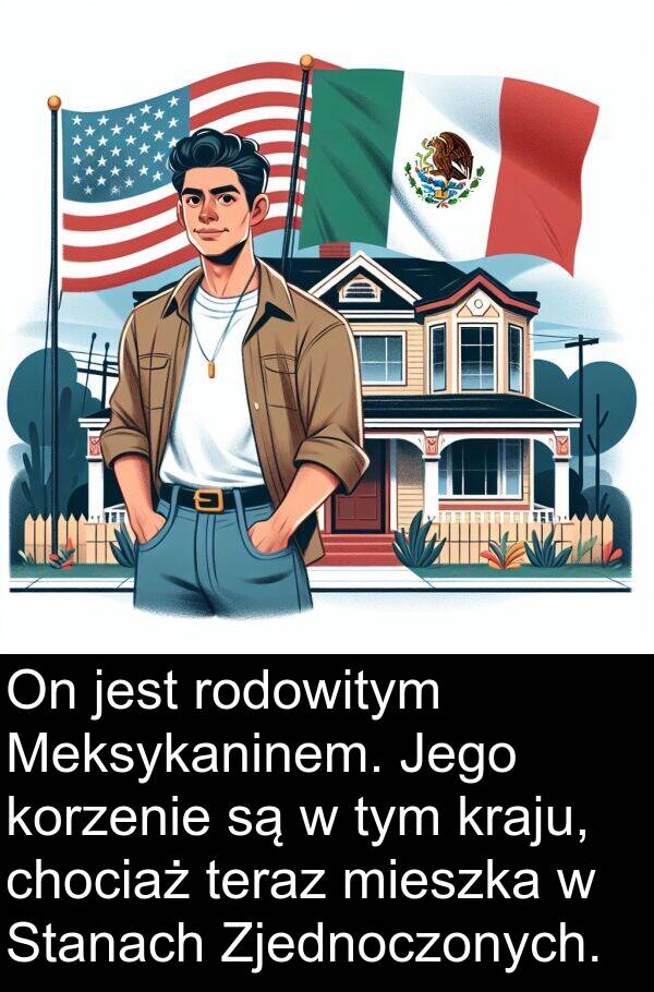 kraju: On jest rodowitym Meksykaninem. Jego korzenie są w tym kraju, chociaż teraz mieszka w Stanach Zjednoczonych.