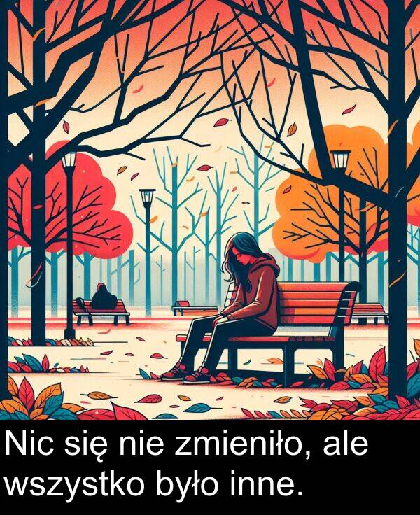 zmieniło: Nic się nie zmieniło, ale wszystko było inne.