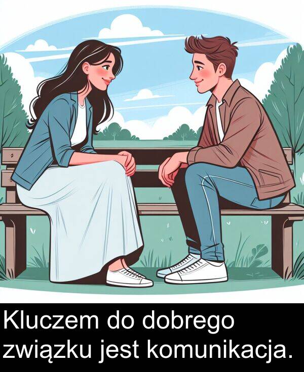 związku: Kluczem do dobrego związku jest komunikacja.