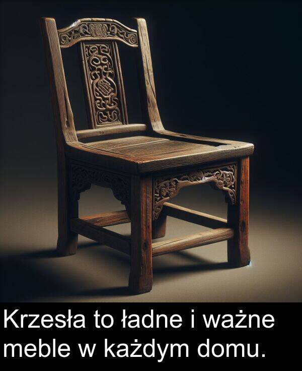 ważne: Krzesła to ładne i ważne meble w każdym domu.