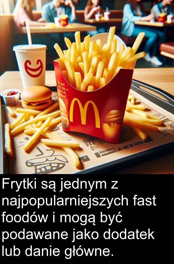 jednym: Frytki są jednym z najpopularniejszych fast foodów i mogą być podawane jako dodatek lub danie główne.