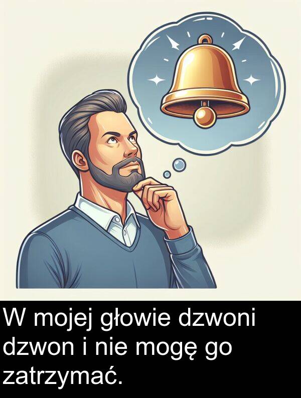 mogę: W mojej głowie dzwoni dzwon i nie mogę go zatrzymać.