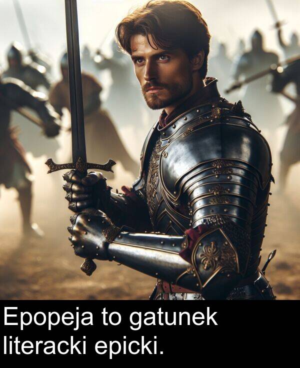 gatunek: Epopeja to gatunek literacki epicki.
