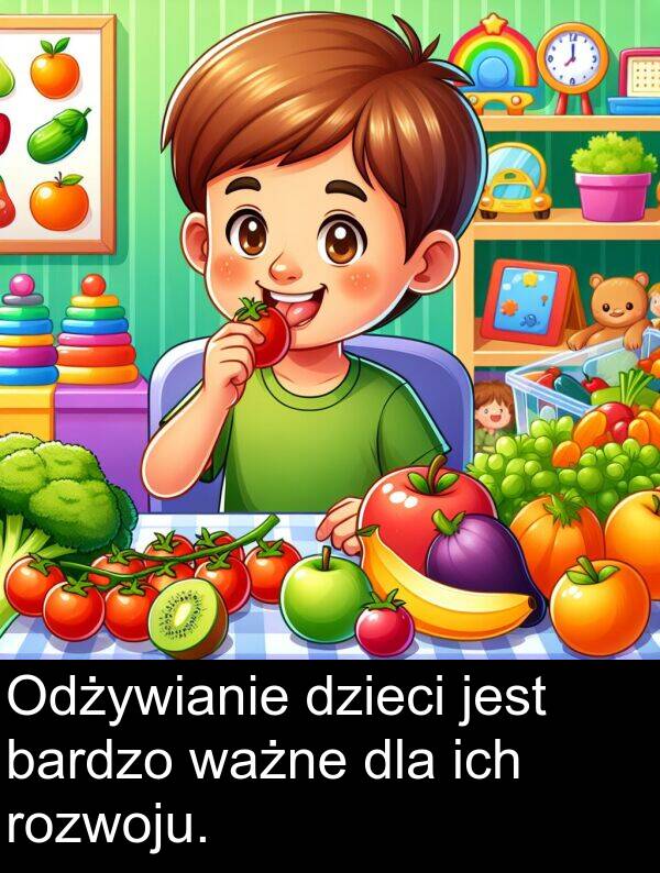 ważne: Odżywianie dzieci jest bardzo ważne dla ich rozwoju.