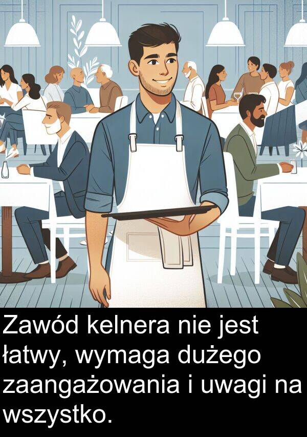 wszystko: Zawód kelnera nie jest łatwy, wymaga dużego zaangażowania i uwagi na wszystko.
