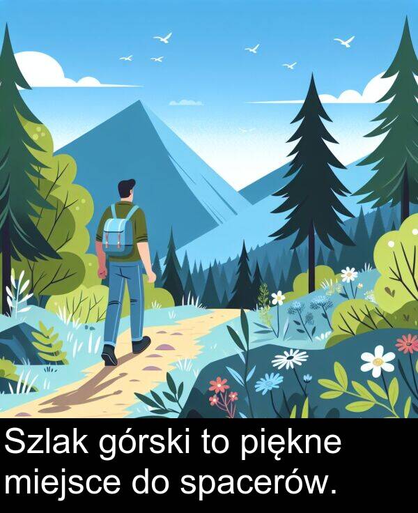 piękne: Szlak górski to piękne miejsce do spacerów.
