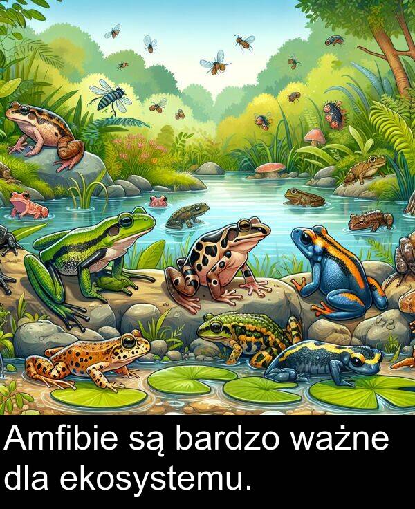 ważne: Amfibie są bardzo ważne dla ekosystemu.