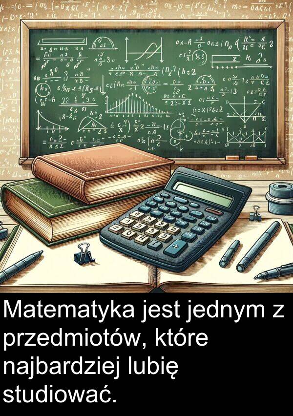 przedmiotów: Matematyka jest jednym z przedmiotów, które najbardziej lubię studiować.