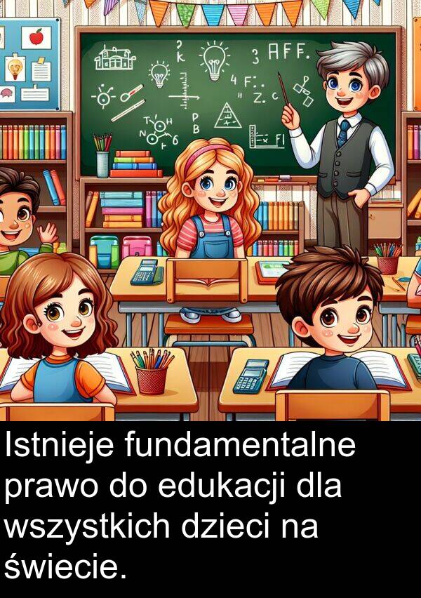 prawo: Istnieje fundamentalne prawo do edukacji dla wszystkich dzieci na świecie.