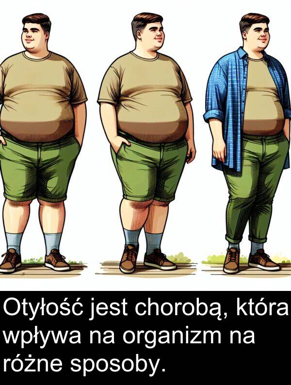 organizm: Otyłość jest chorobą, która wpływa na organizm na różne sposoby.