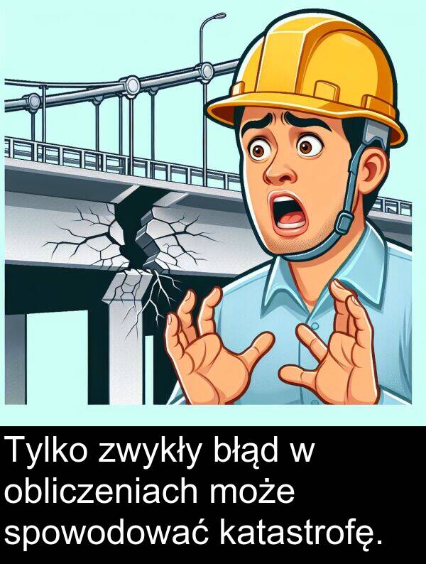 zwykły: Tylko zwykły błąd w obliczeniach może spowodować katastrofę.