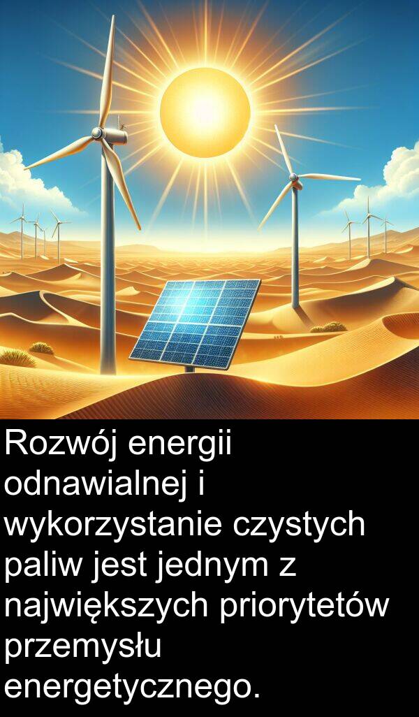 priorytetów: Rozwój energii odnawialnej i wykorzystanie czystych paliw jest jednym z największych priorytetów przemysłu energetycznego.