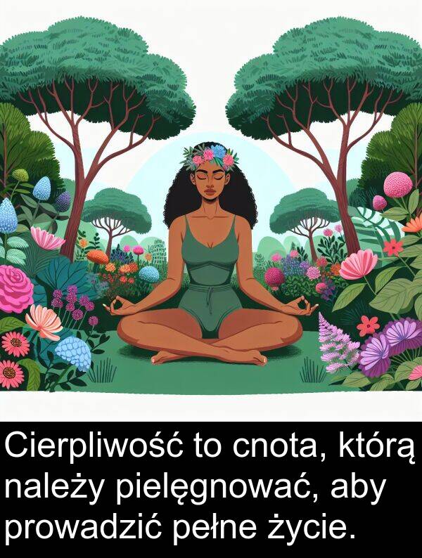 pielęgnować: Cierpliwość to cnota, którą należy pielęgnować, aby prowadzić pełne życie.