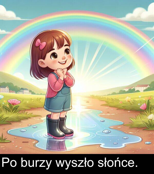 wyszło: Po burzy wyszło słońce.