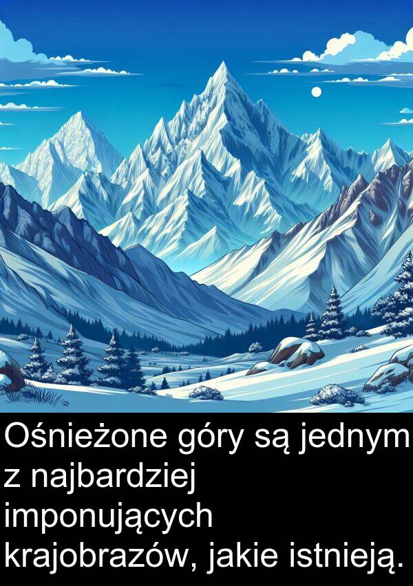 jakie: Ośnieżone góry są jednym z najbardziej imponujących krajobrazów, jakie istnieją.