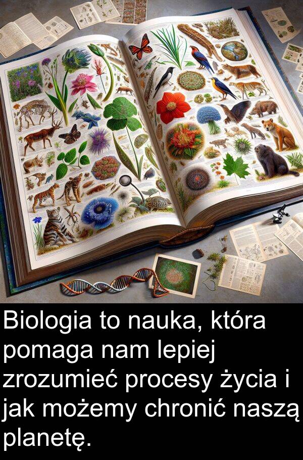 procesy: Biologia to nauka, która pomaga nam lepiej zrozumieć procesy życia i jak możemy chronić naszą planetę.